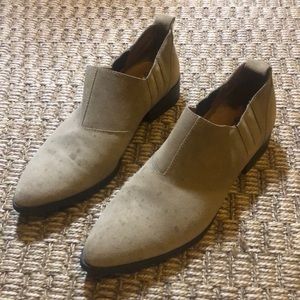 ASOS tan suede ankle booties